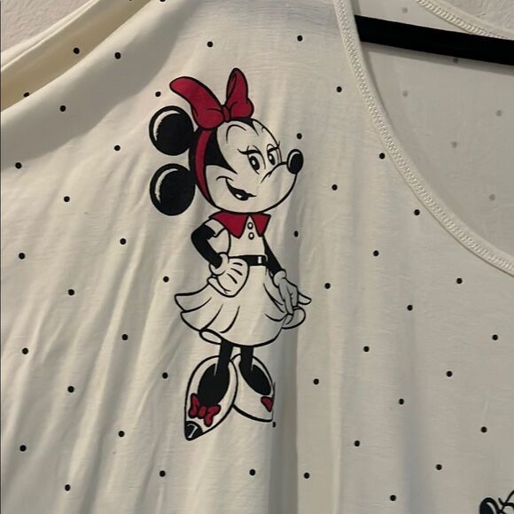 Disney Parks Disney Minnie Mouse Polka Dot Women's Top - Cream - Picture 3 of 6